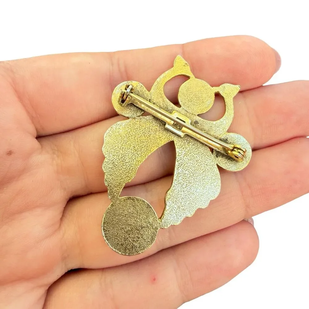 Vintage Jewelry Love Bird Brooch Peacock Pin